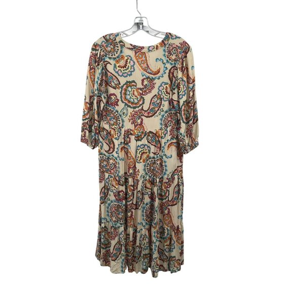 Kate & Sam Womens Paisley A-Line Dress 3/4 Sleeve Multicolor Size Small - Picture 7 of 9